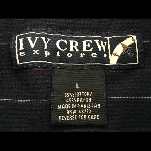 Ivy Crew Explorer Blue White Polo Mens Sz Large - Picture 4 of 4